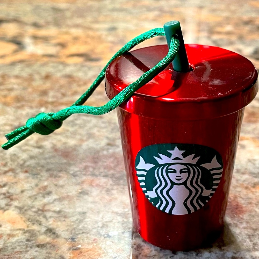 Starbucks Christmas Red Stainless Steel Ornament - Picture 1 of 1